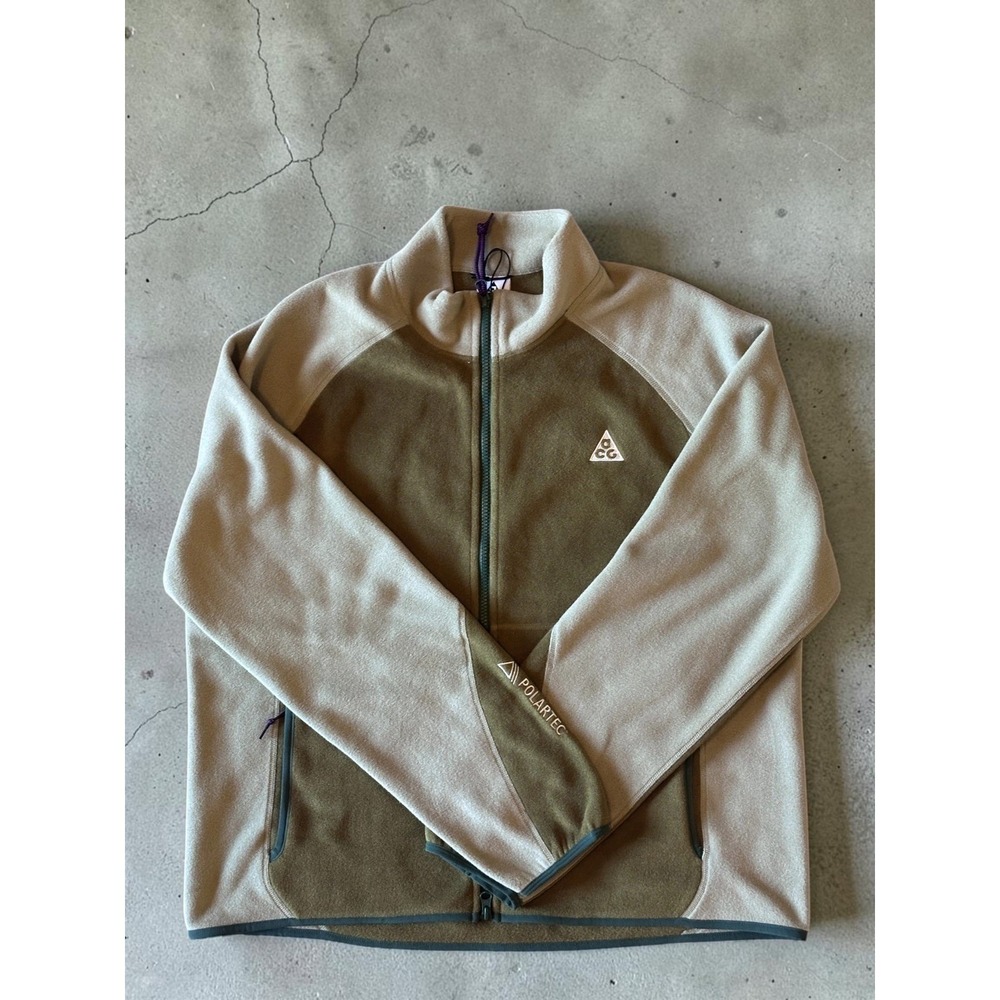 Nike ACG Wolf Tree Full-Zip Polartec Fleece Jacket Men's XL Olive IF0964-368